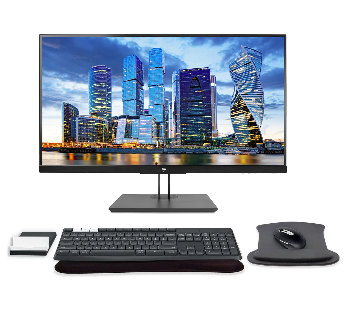 HP HP Z27 27" 4K UHD Monitor Bundle with K375s Keyboard M585 Mouse Gel Pads — product photo