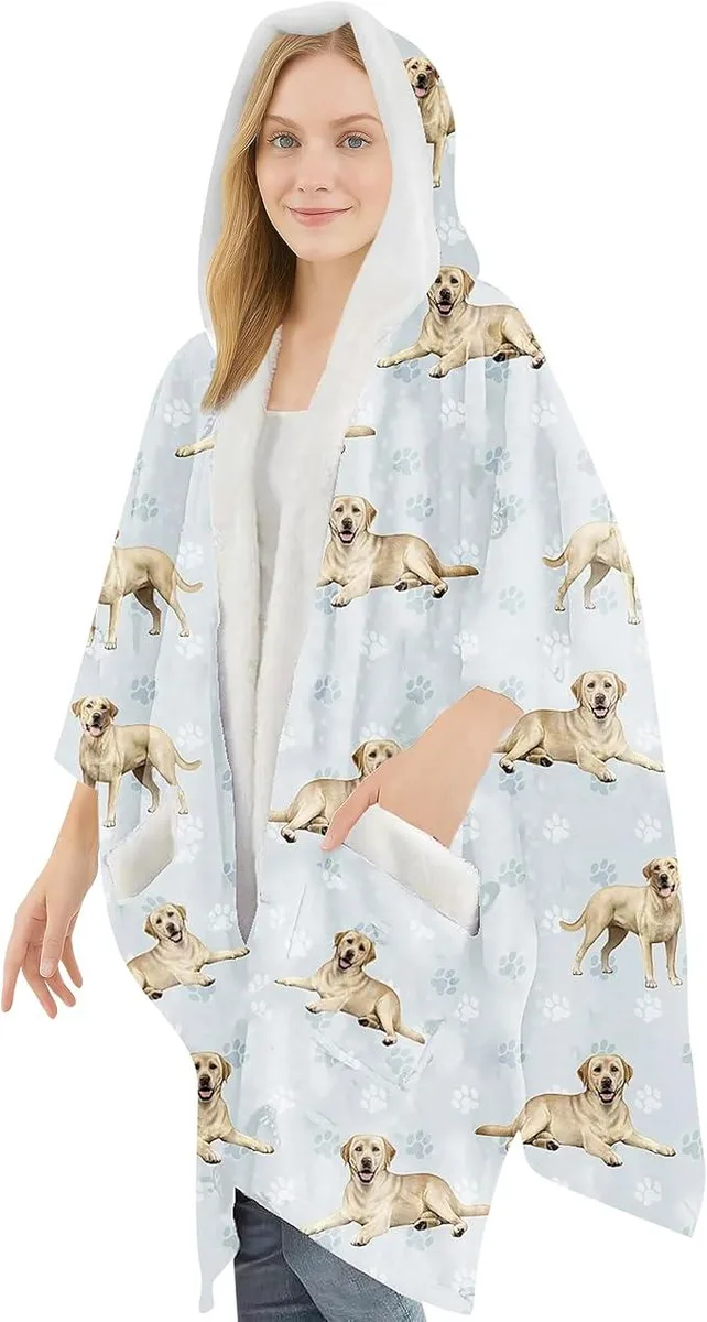 E &amp; S Imports E &amp; S Imports Snuggs Blanket Hoodie Yellow Labrador Stuffed — product photo