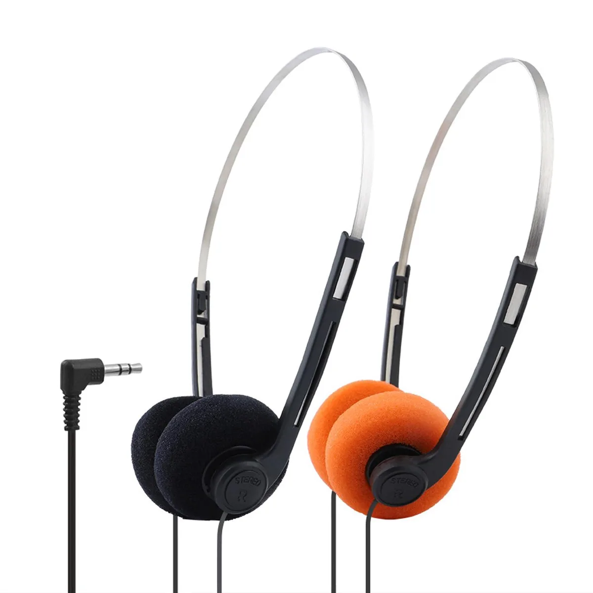 No Sew No Sew Retro Headphones Black/Orange 14 ohms 3.5mm .059 kg — product photo