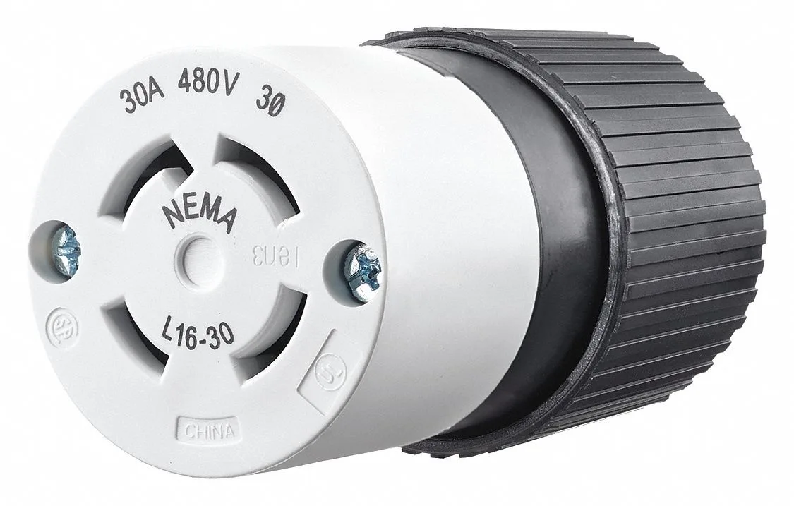 Bryant Bryant 71630NC Locking Connector L16-30R 30 A 480V AC Three Phase 3 Pole wire cap connector — product photo