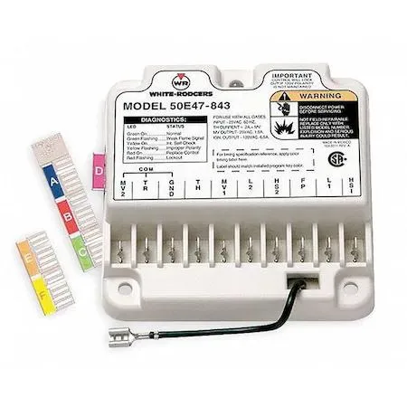 White-Rodgers universal HSI ignition module, compact rectangular housing with quick-connect terminals