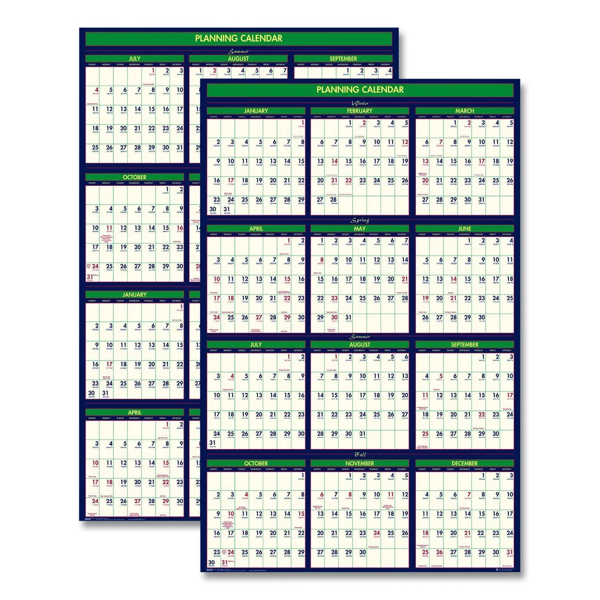 House of Doolittle House of Doolittle Four Seasons Recycled Wall Calendar 24 x 37 2025-2026 — product photo