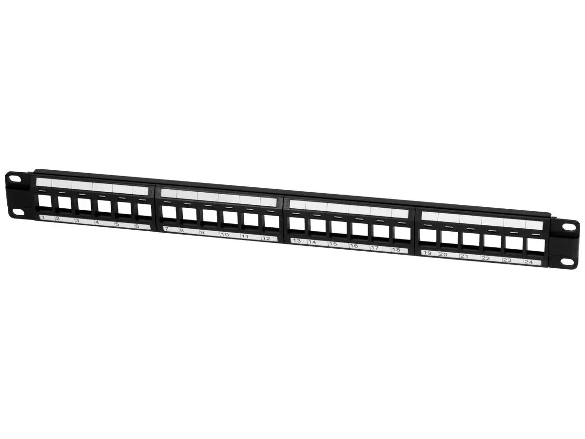 Monoprice Inc. Monoprice Inc. 107260 24-port keystone jack panel 19 inch 1U — product photo