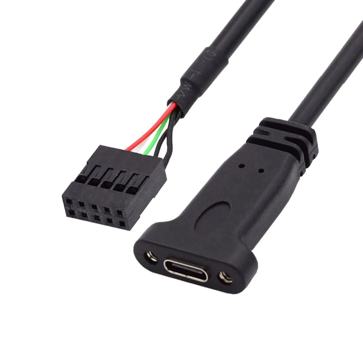 Vszerda Vszerda USB 3.1 Type C Female to USB 2.0 9pin 10pin Header Cable with Bracket 20cm — product photo