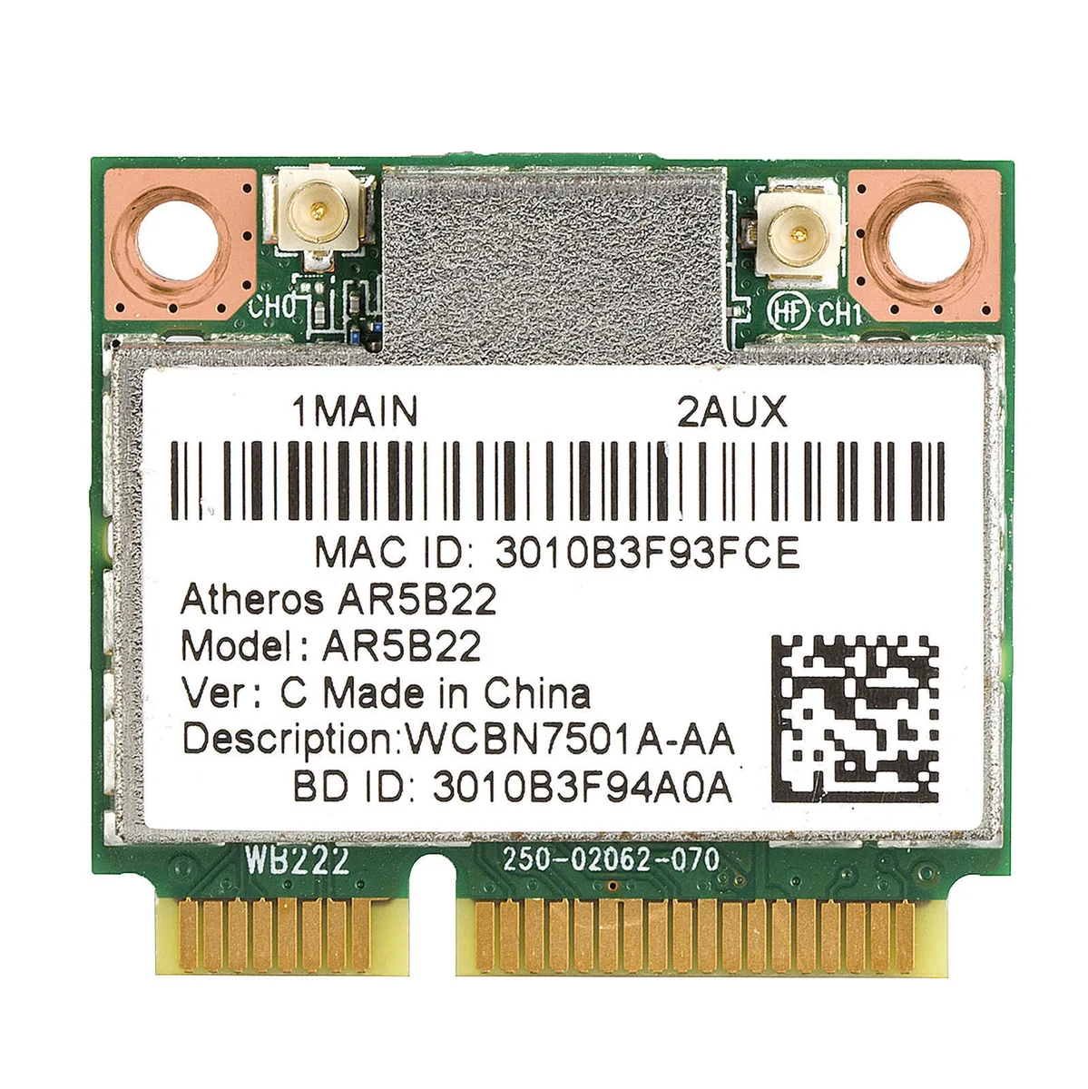 YEPLOOK YEPLOOK AR9462 AR5B22 WB222 Dual Band WiFi Bluetooth 4.0 Card — product photo