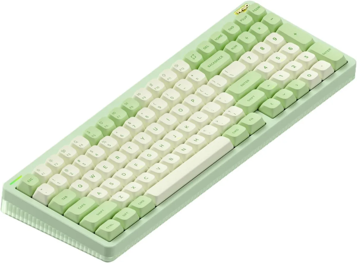 WISDUM WISDUM Halo96 V2 96% Gaming Keyboard Green Lemon Switches 55gf — product photo