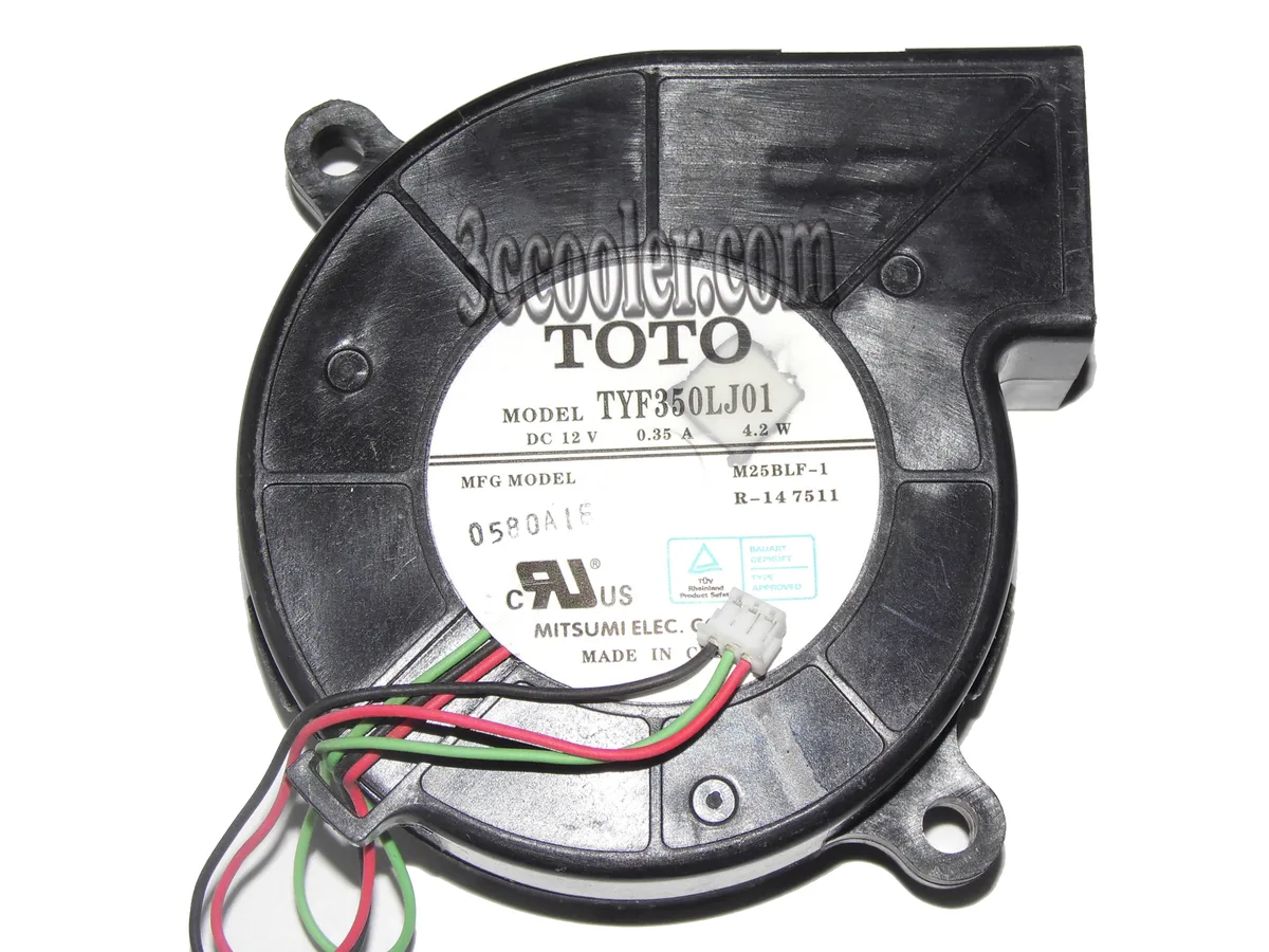 SunnyStar Co., Ltd SunnyStar Co., Ltd TYF350LJ01 70mm 12V 0.35A 3-pin blower CPU cooler — product photo