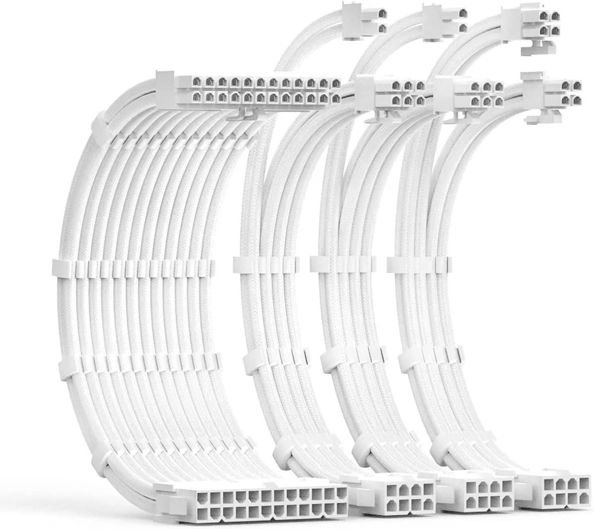 PISKEKAT PISKEKAT PSU Cable Extension Kit 30cm 16AWG White — product photo