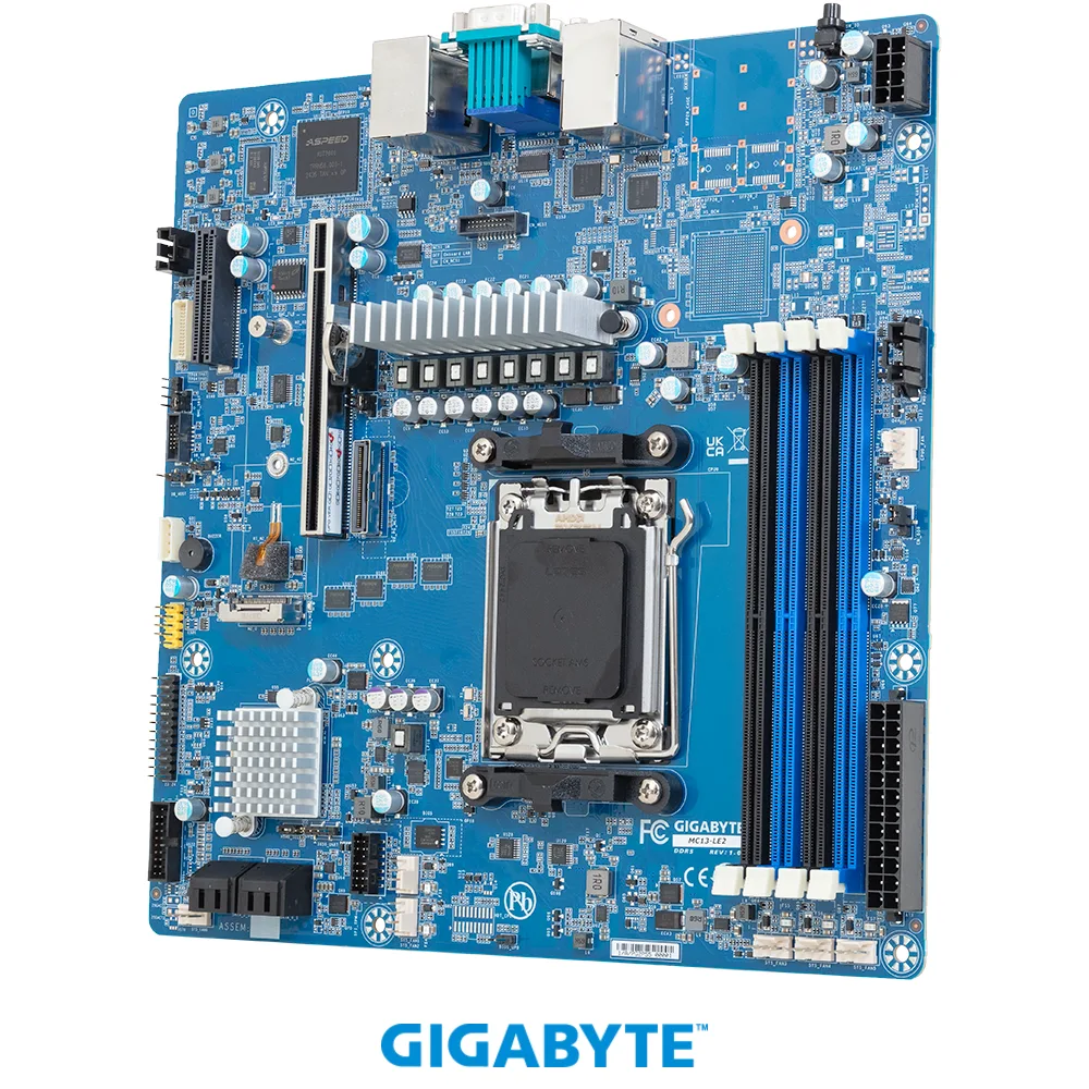 GIGABYTE GIGABYTE MC13-LE2 server motherboard AM5 DDR5 ECC 1Gb LAN — product photo