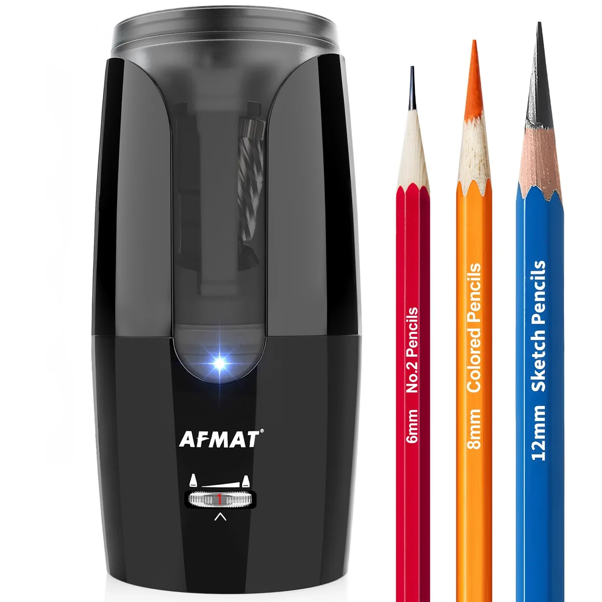  AFMAT PS29 Rechargeable Long Point Pencil Sharpener 6-12mm 8-17mm — product photo
