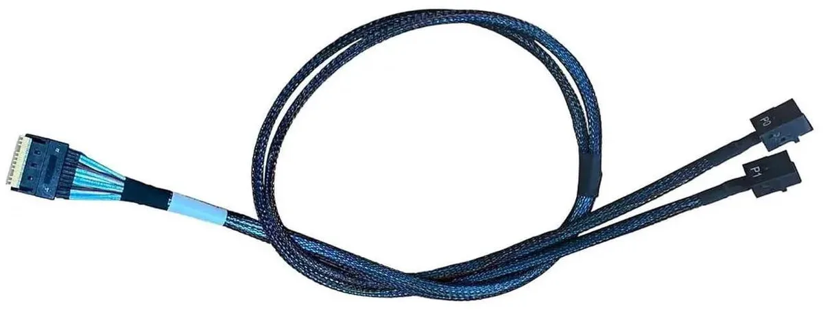SMUGDESK SMUGDESK SlimSAS SFF8654 74Pin to 2×MiniSAS HD SFF8643 36Pin Cable 80cm — product photo