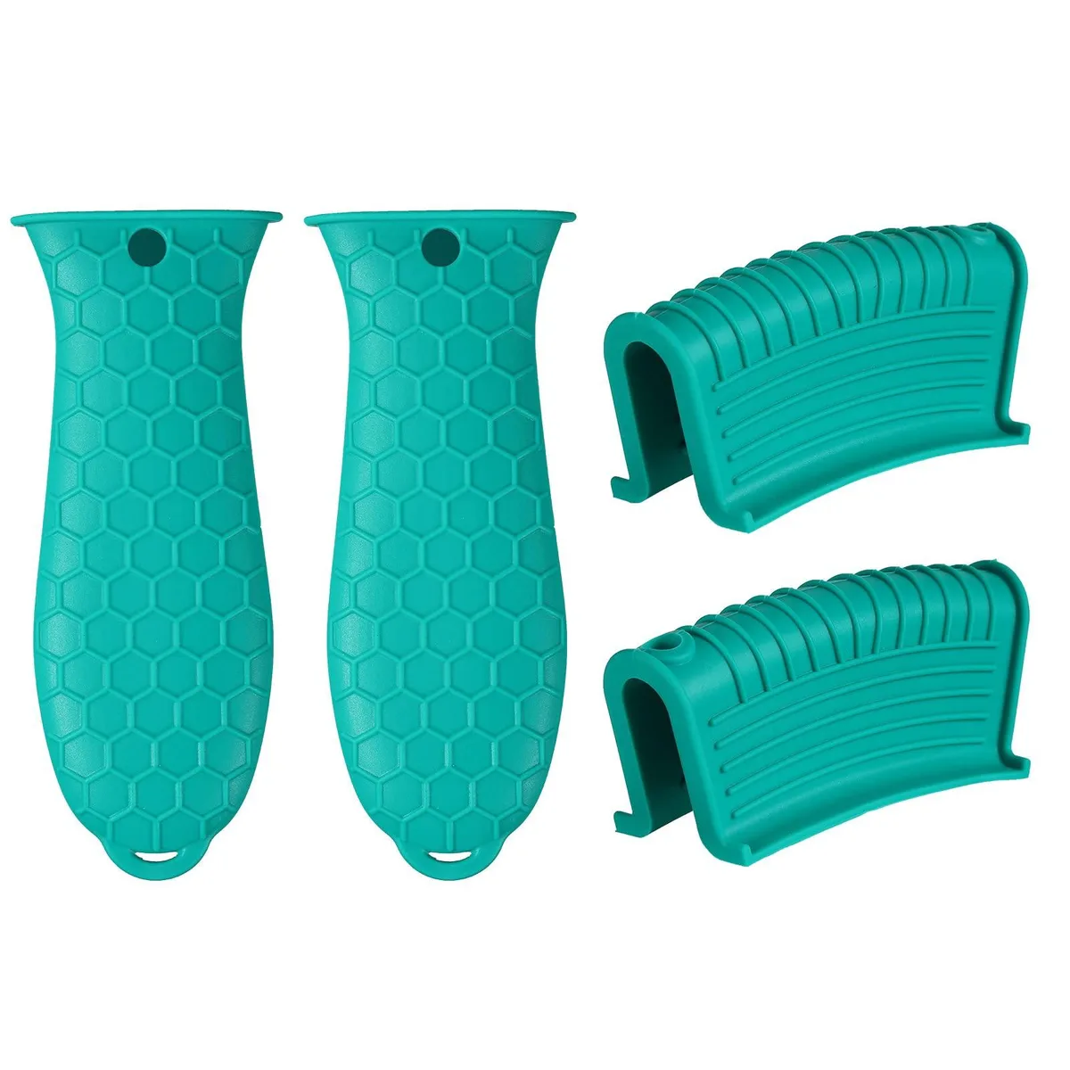 Silicone Hot Tool Holder Set Green 4 Pcs — product photo