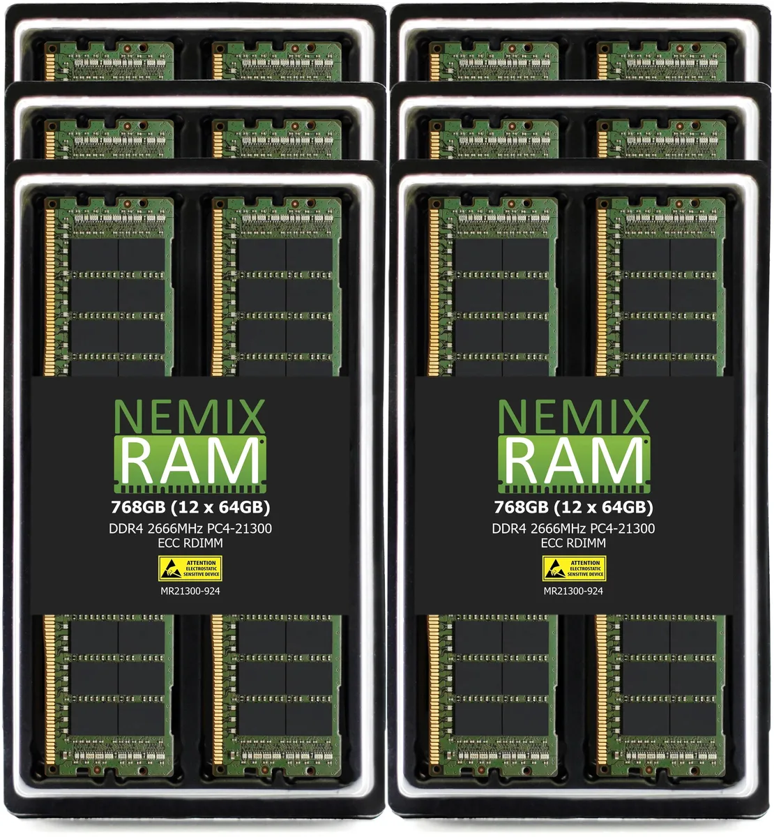 NEMIX RAM NEMIX RAM 768GB (12 x 64GB) DDR4 2666 ECC RDIMM server RAM — product photo