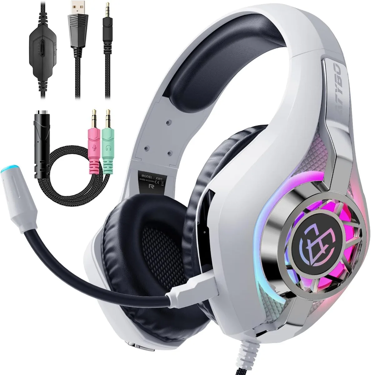BFKK BFKK Gaming Headset White 50mm 120° 3.5mm — product photo
