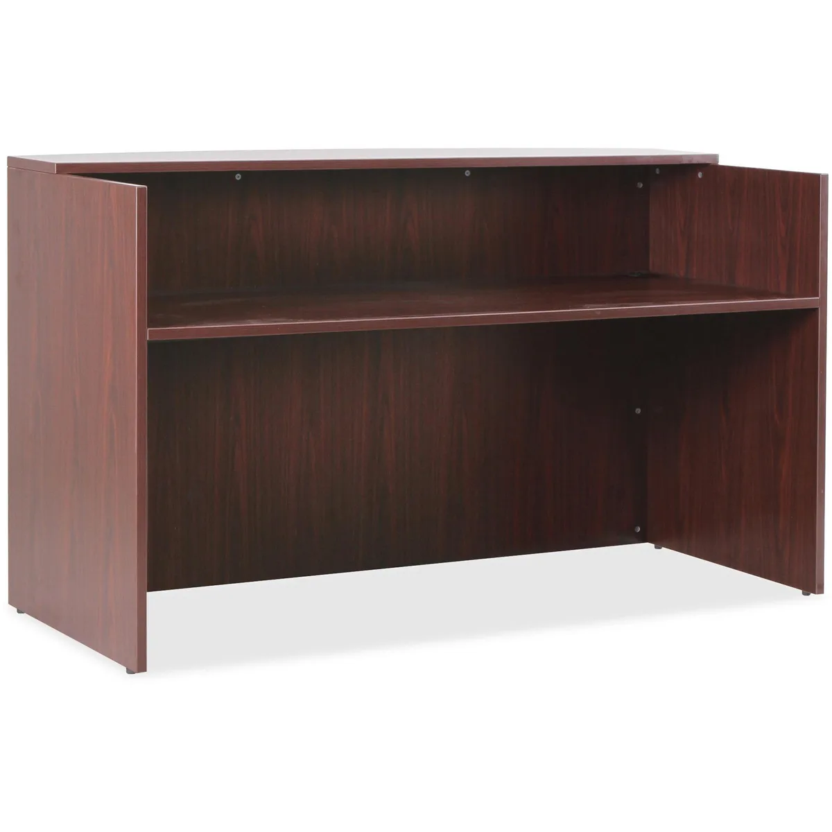 Lorell Lorell 59582 Reception Desk 35 x 71 x 42 Mahogany office furniture — product photo