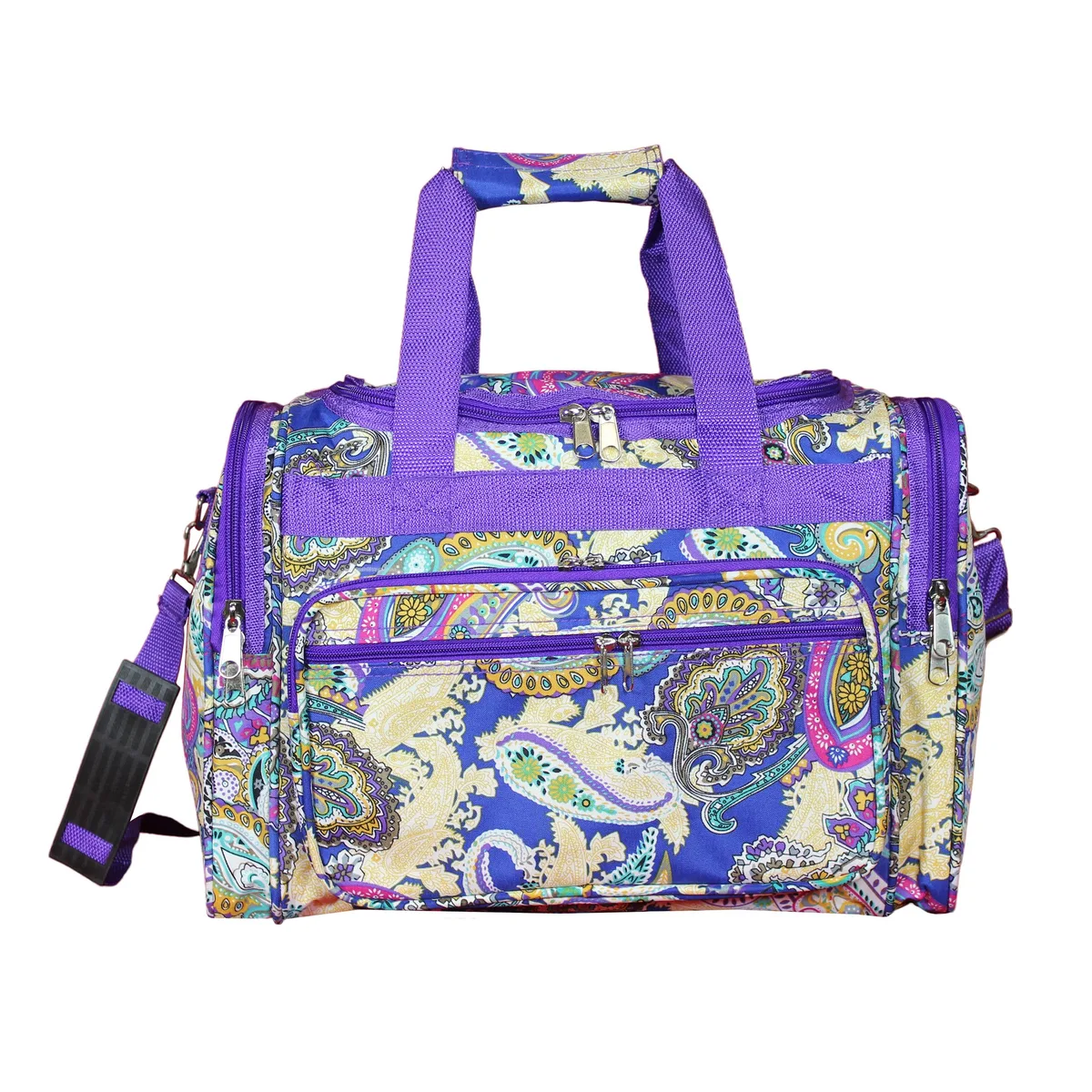 World Traveler World Traveler Paisley 16-inch Carry-On Duffel Bag Purple — product photo