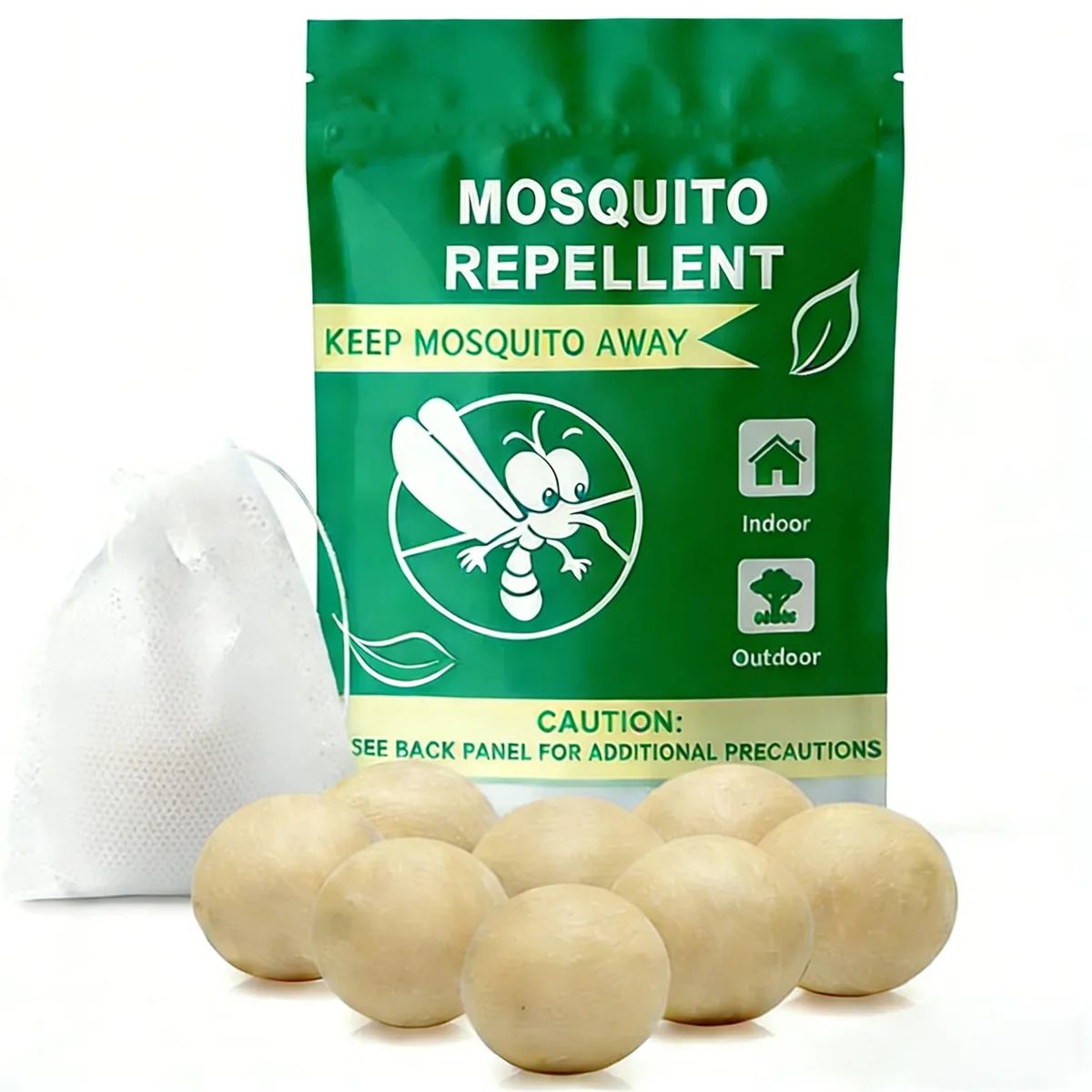  Natural Mosquito Repellent 10 Pcs Peppermint Oil Balls Exterior Care — product photo