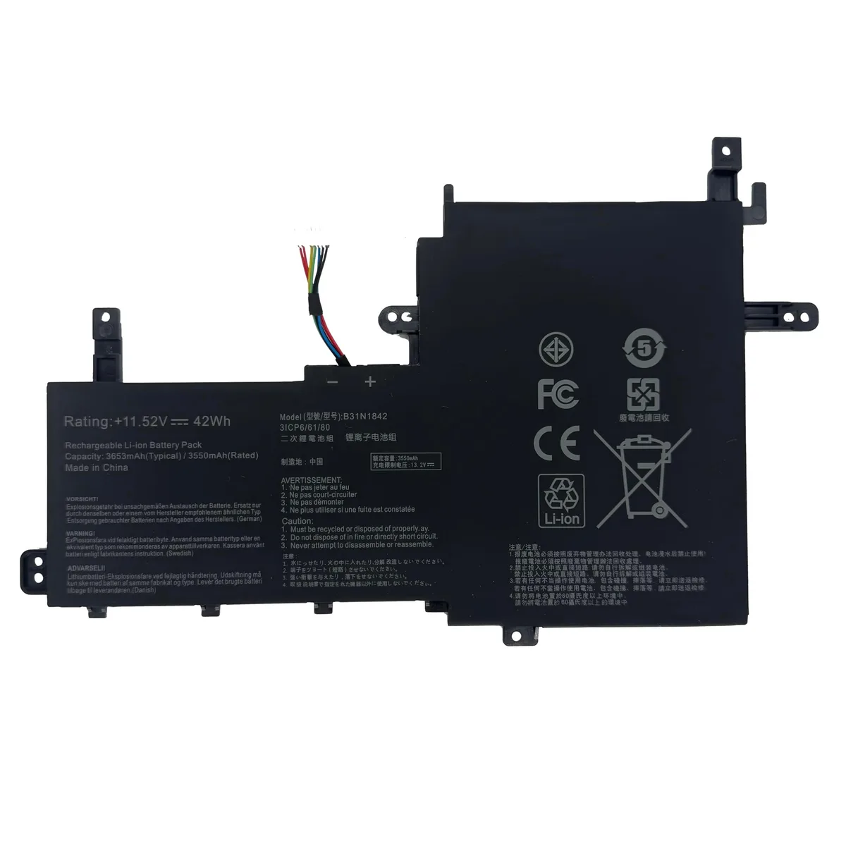 ARCTIC ARCTIC B31N1842Voltage 11.52V 42Wh 2 in 1 accessory — product photo