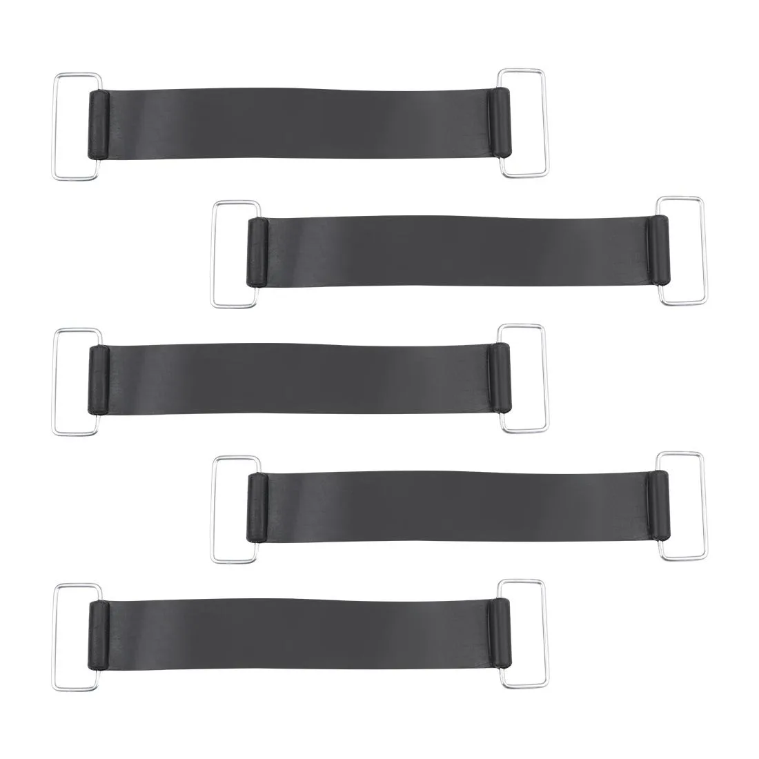 Unique-Bargains Unique-Bargains Non-Slip Battery Straps 7.1" x 1" Black 5pcs — product photo