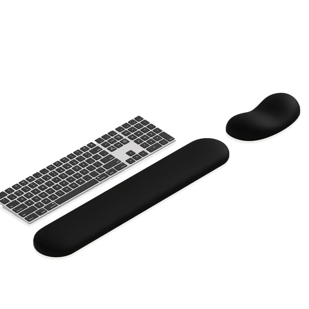  Keychron DCKMS01 Wrist Rest Set Cooling Gel Memory Foam Faux Leather Black 17 x 3.5 Inches — product photo