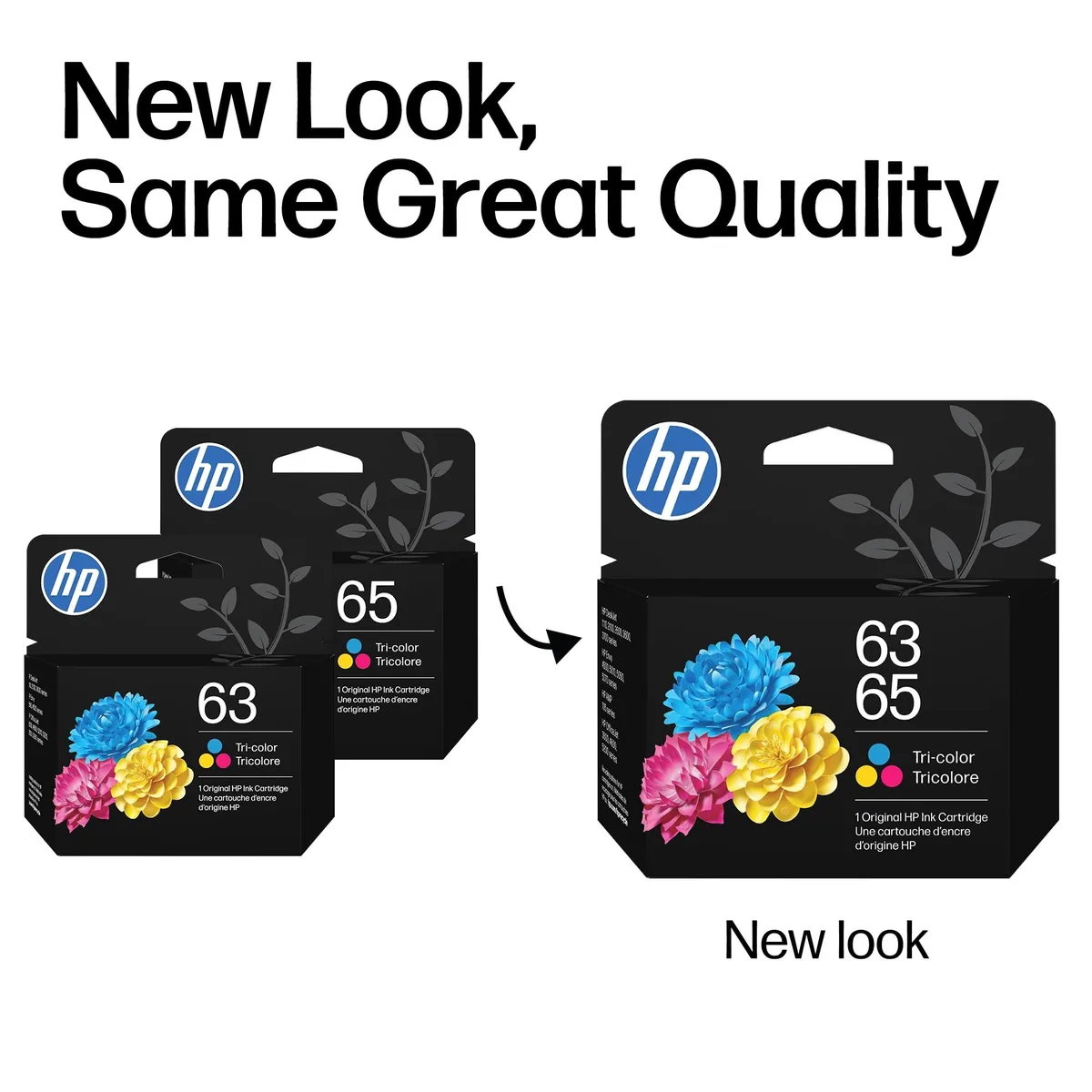 HP HP B7RT2AN 63/65 Tri-color Ink Cartridge — product photo