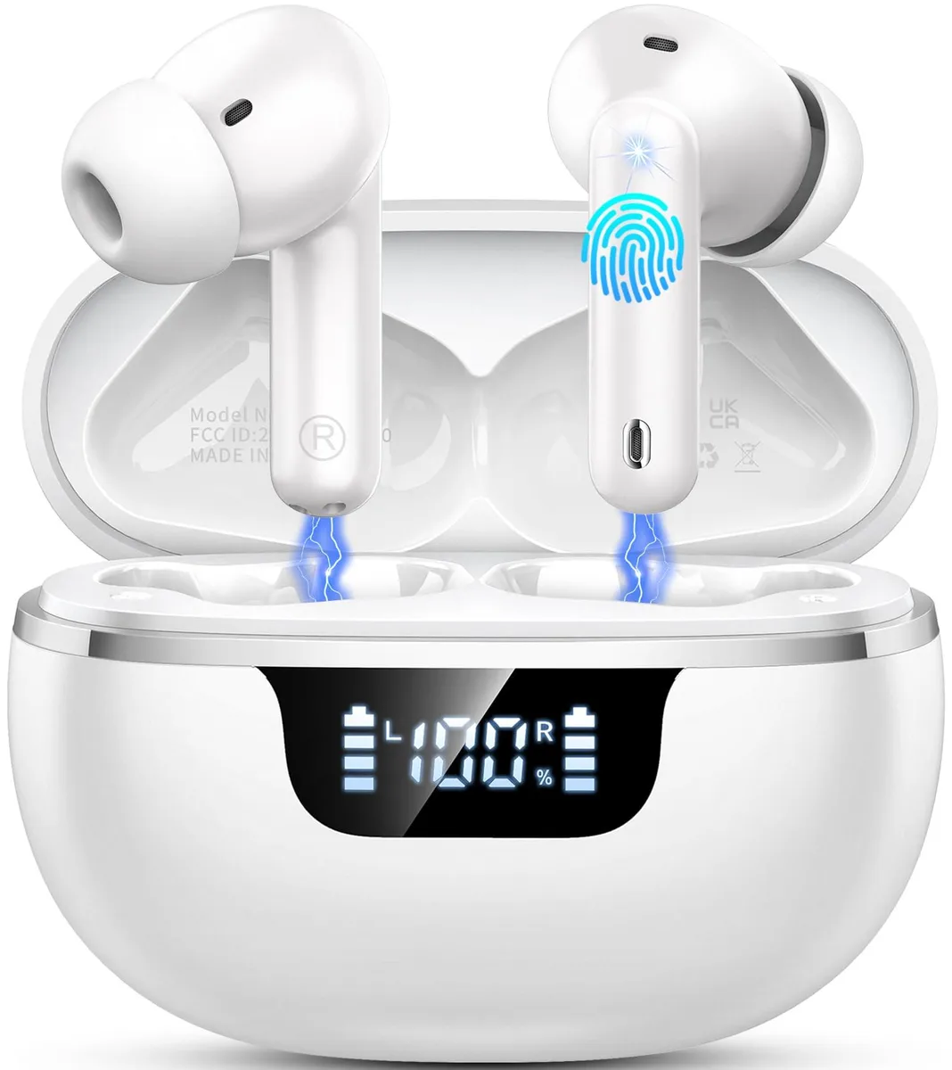 No Sew No Sew J51 Bluetooth 5.4 earbuds 32h white — product photo