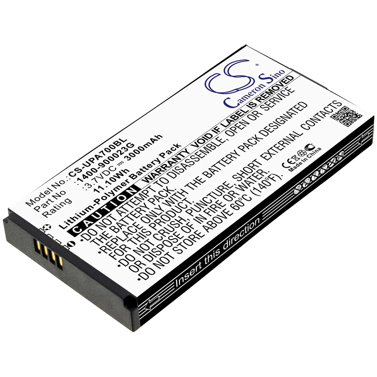 Centenex Electronics Centenex Electronics DS-CS-UPA700BL barcode scanner battery 3 Ah Li-Polymer black — product photo