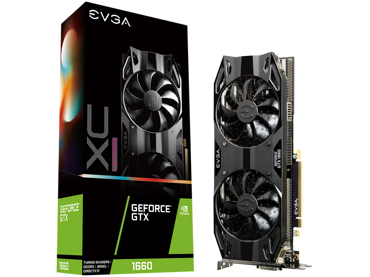 EVGA EVGA GeForce GTX 1660 XC Ultra 06G-P4-1167-KR 6GB graphics card — product photo