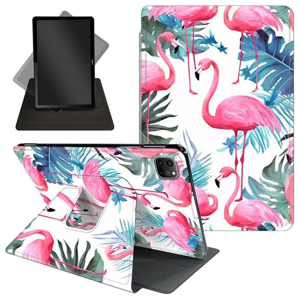 Adafruit Adafruit 12.9 iPad Pro Case 360 Rotating Stand Tropical Flamingo 2020-2022 — product photo