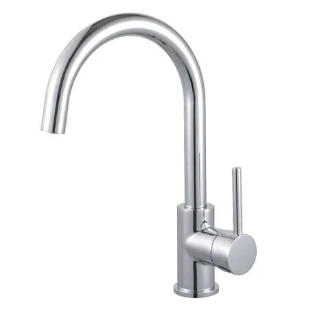 Tall single-handle vessel faucet in polished chrome