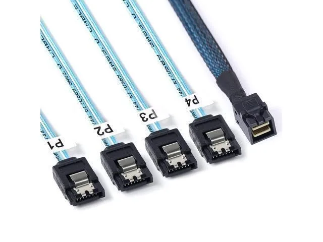 LORDWORLD LORDWORLD Mini SAS HD SFF-8643 to 4 SATA Cable 0.5m 2-Pack — product photo