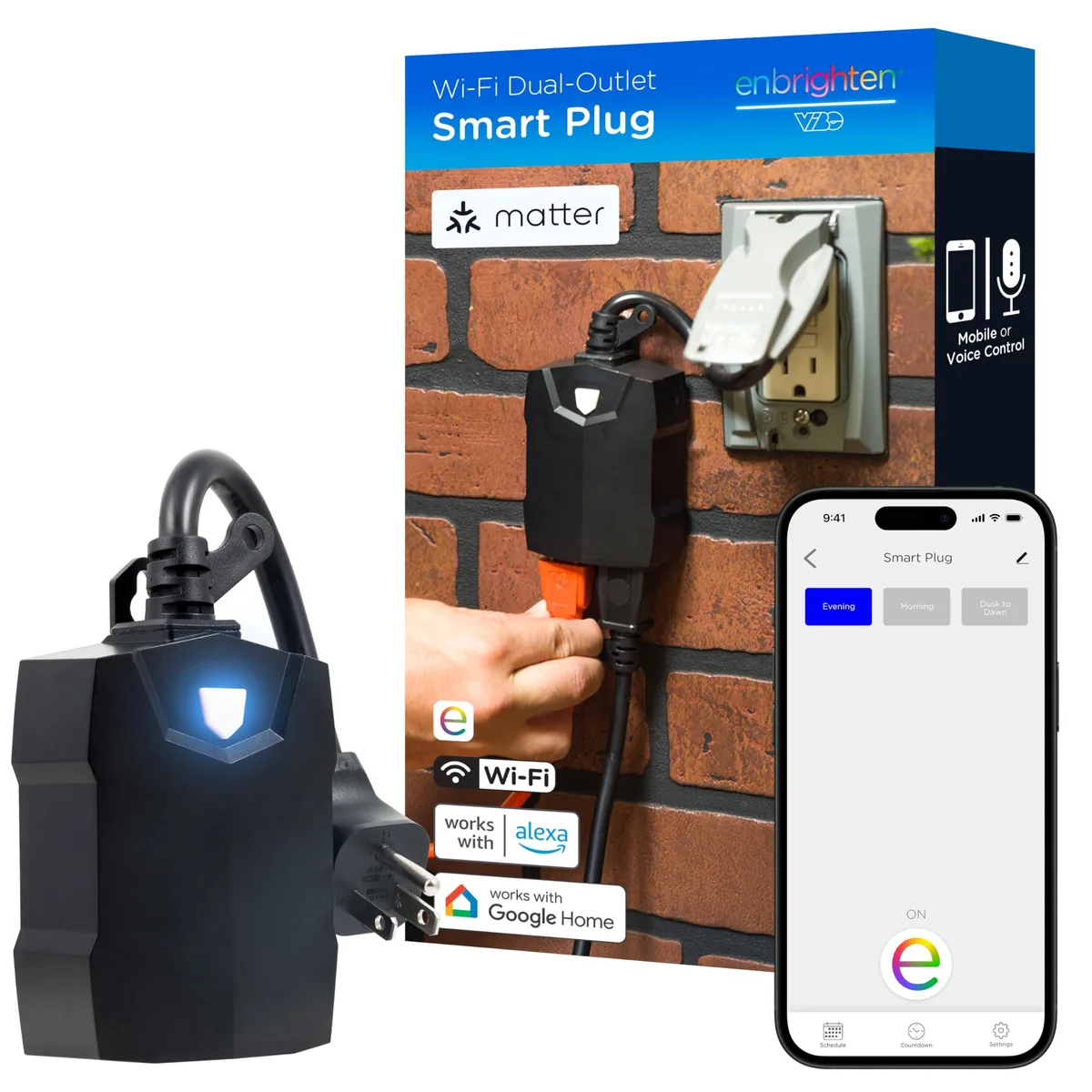 TP-LINK 81912-TS1 Outdoor Dual-Outlet Wi-Fi Matter Smart Plug, 2.4GHz — product photo