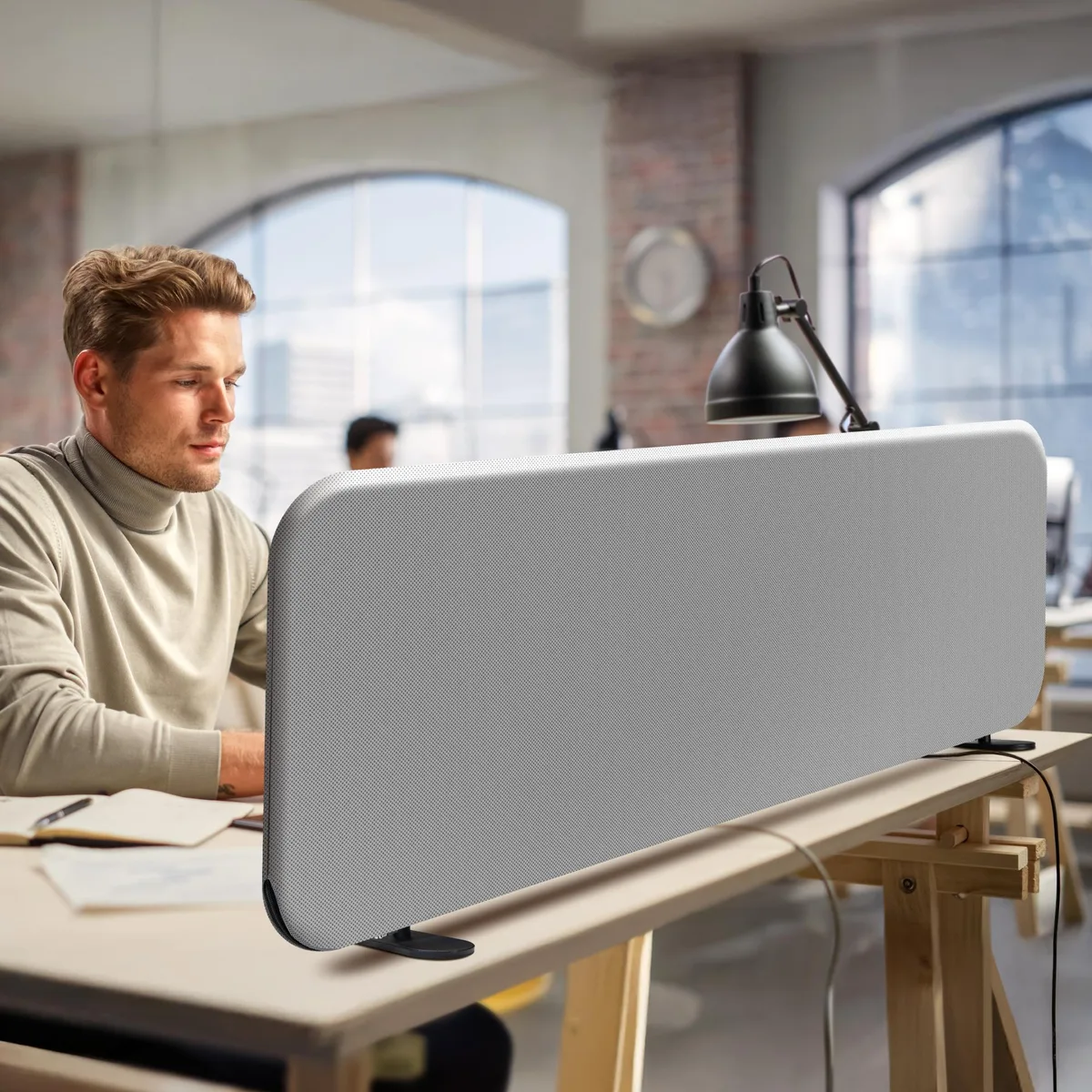DECOLAB DECOLAB Desk Divider 48"x18" Steel Frame Polyester — product photo