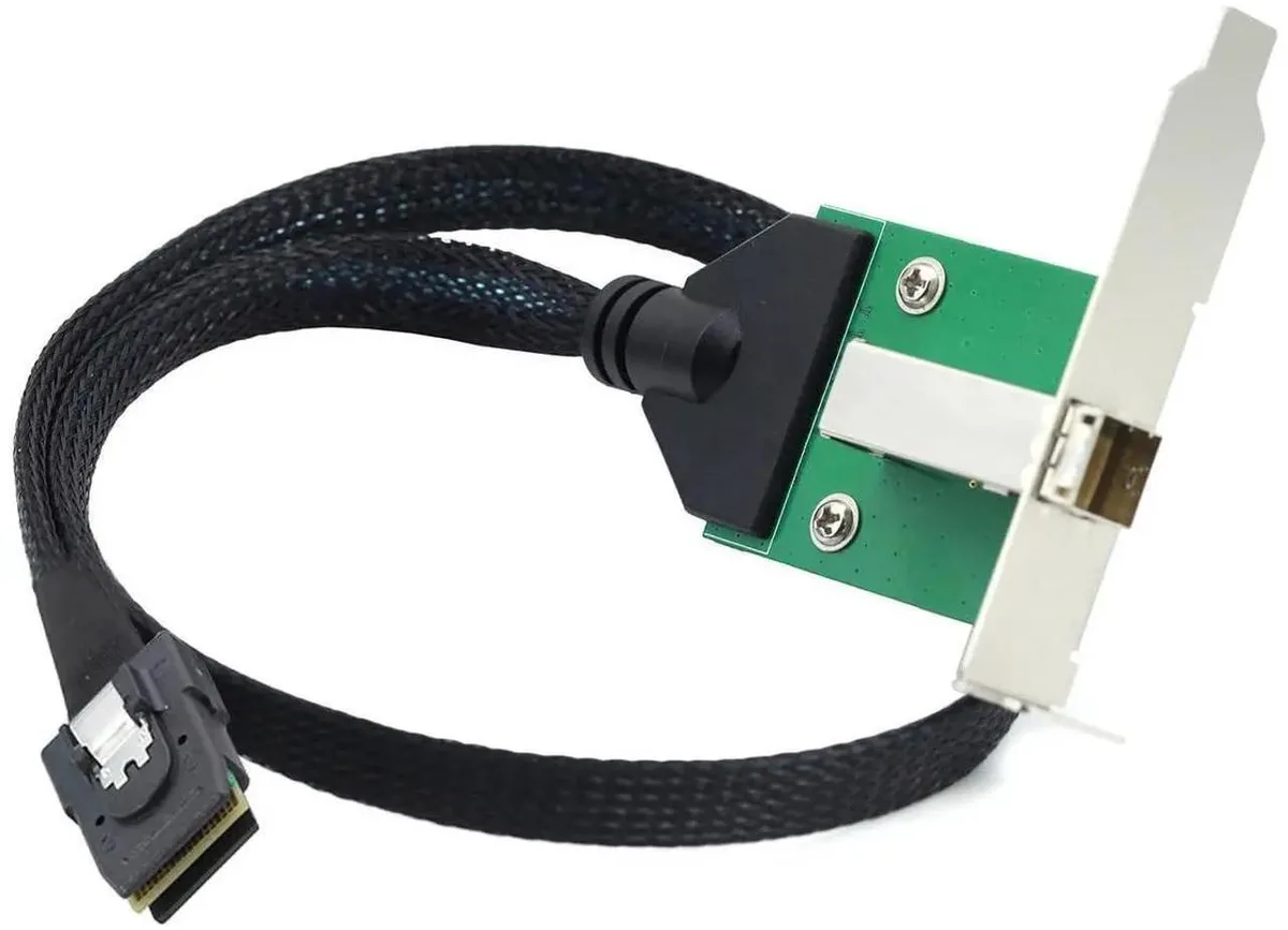 SMUGDESK SMUGDESK 12G Mini SAS HD SFF8644 Female to SFF8087 Cable 0.5m — product photo