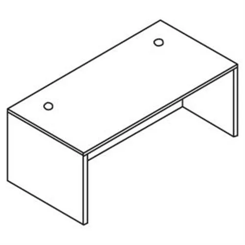 Lorell Lorell 69371 Rectangular Desk Shell 72x36x29.5 Mahogany office furniture — product photo