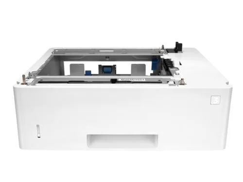 White rectangular paper tray with smooth matte finish, front loading slot visible