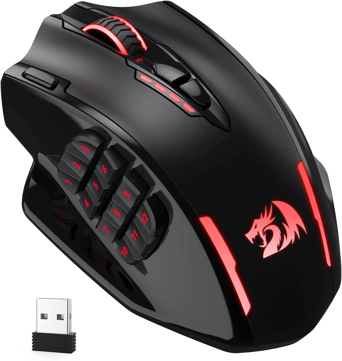 Redragon Redragon M913 Impact Elite Wireless Gaming Mouse 16000 DPI 16 Buttons 12 Side Buttons 45 Hr Battery — product photo
