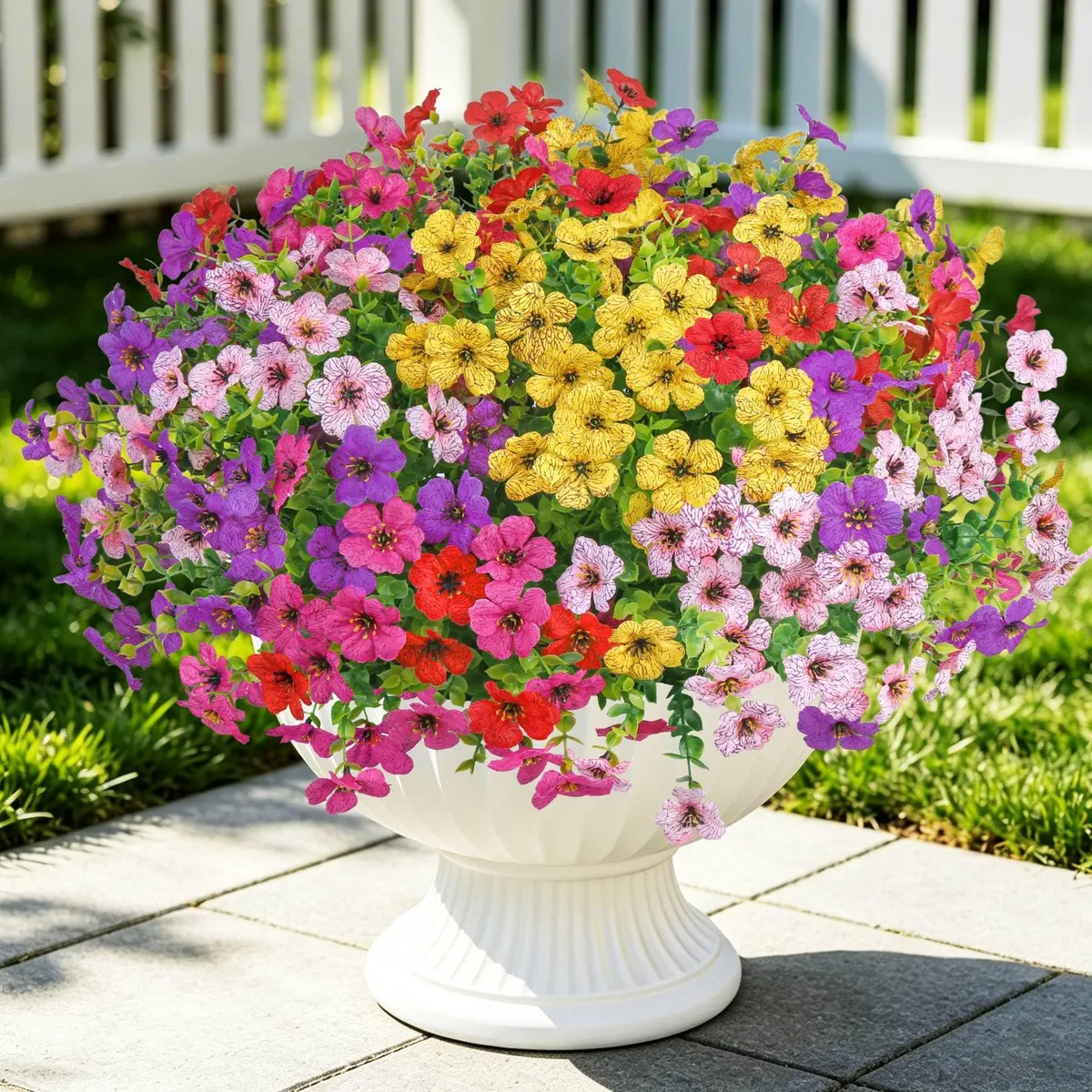  Besteek 20-Pack Artificial Flowers 35cm UV Resistant Mix Colors — product photo