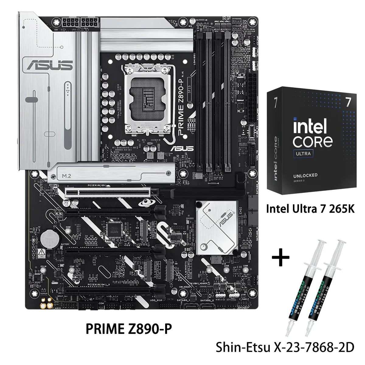 ASUS ASUS PRIME Z890-P + Core Ultra 7 265K Intel motherboard — product photo