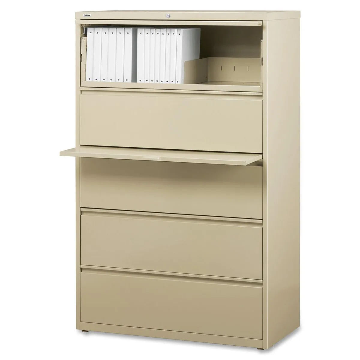 Lorell Lorell 60432 5-Drawer Lateral File 42x18x67 Putty office furniture — product photo