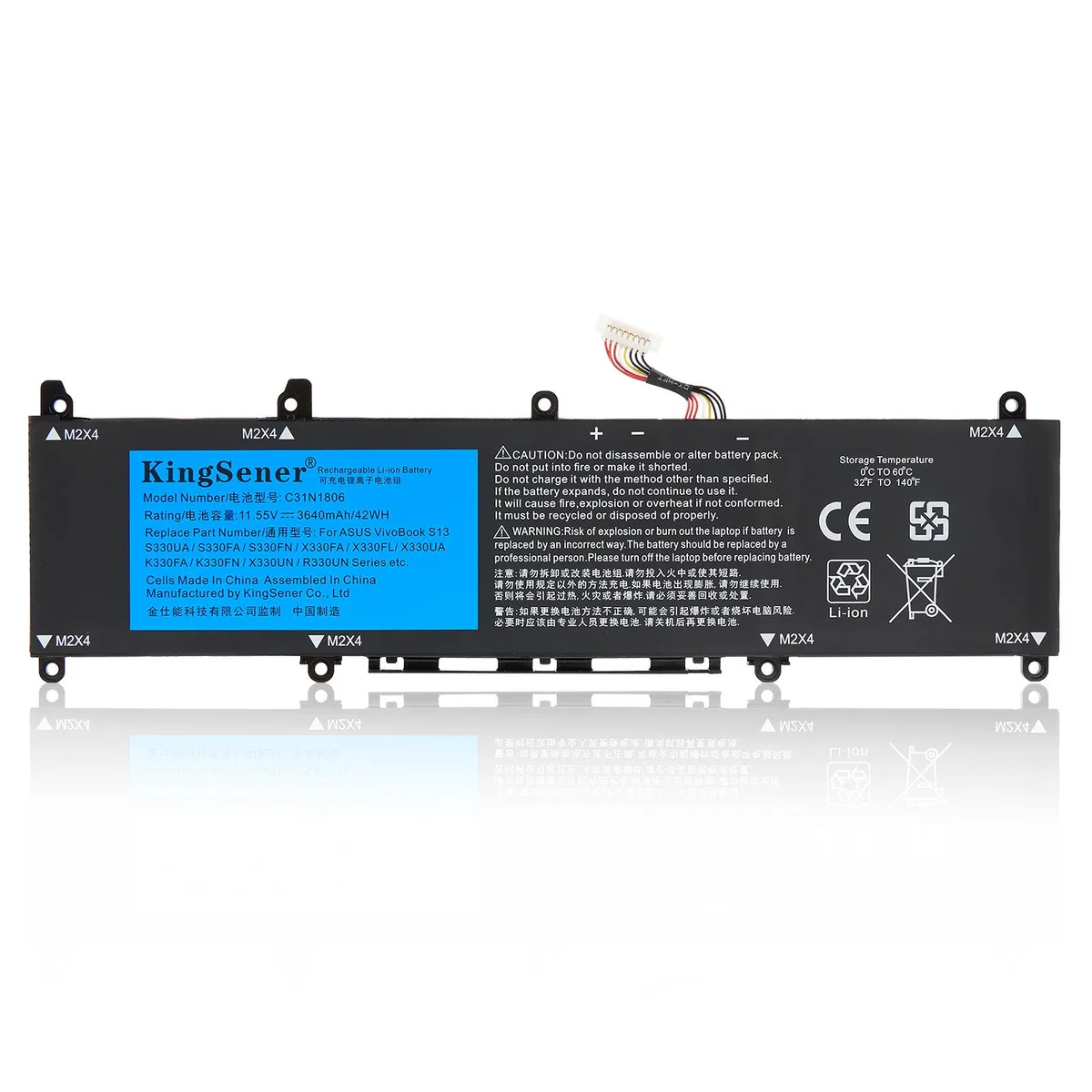 KingSener KingSener C31N1806 laptop battery 42Wh 3640mAh 11.55V — product photo
