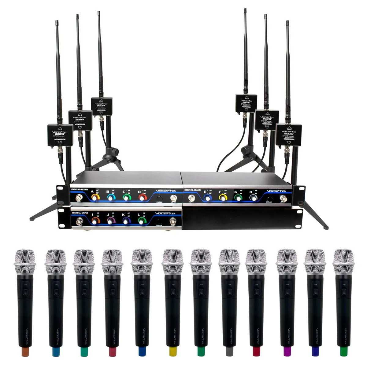 VocoPro VocoPro BOOSTACAPELLA12 quad wireless mic system 600 ft range 16 channels — product photo