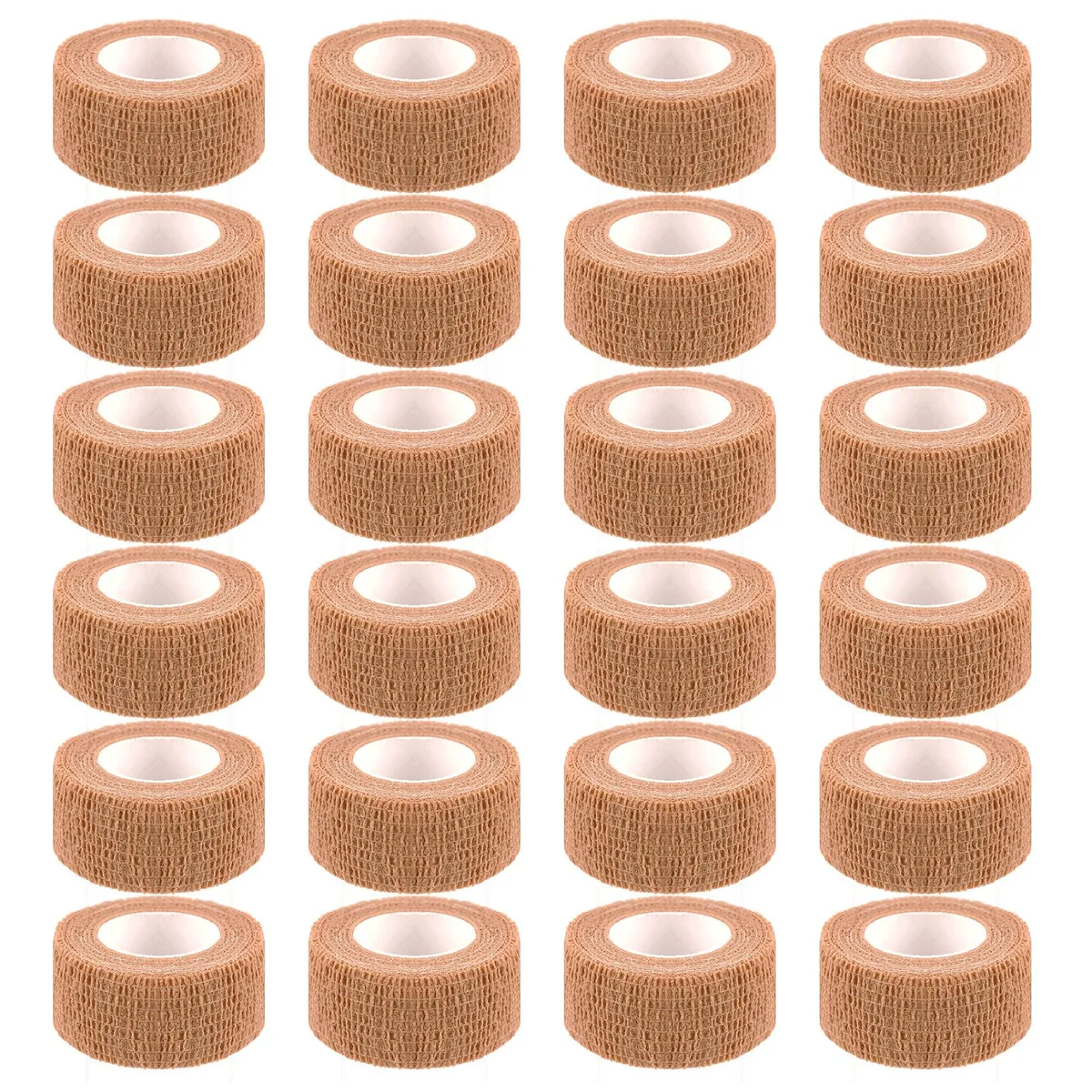 Mooerca Self Adherent Cohesive Wrap Bandages 24 Pack 1 Inch x 5 Yards Skin Colour — product photo