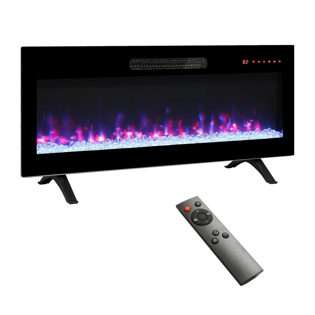 tuphen tuphen 36 inch recessed electric fireplace Antique Black — product photo