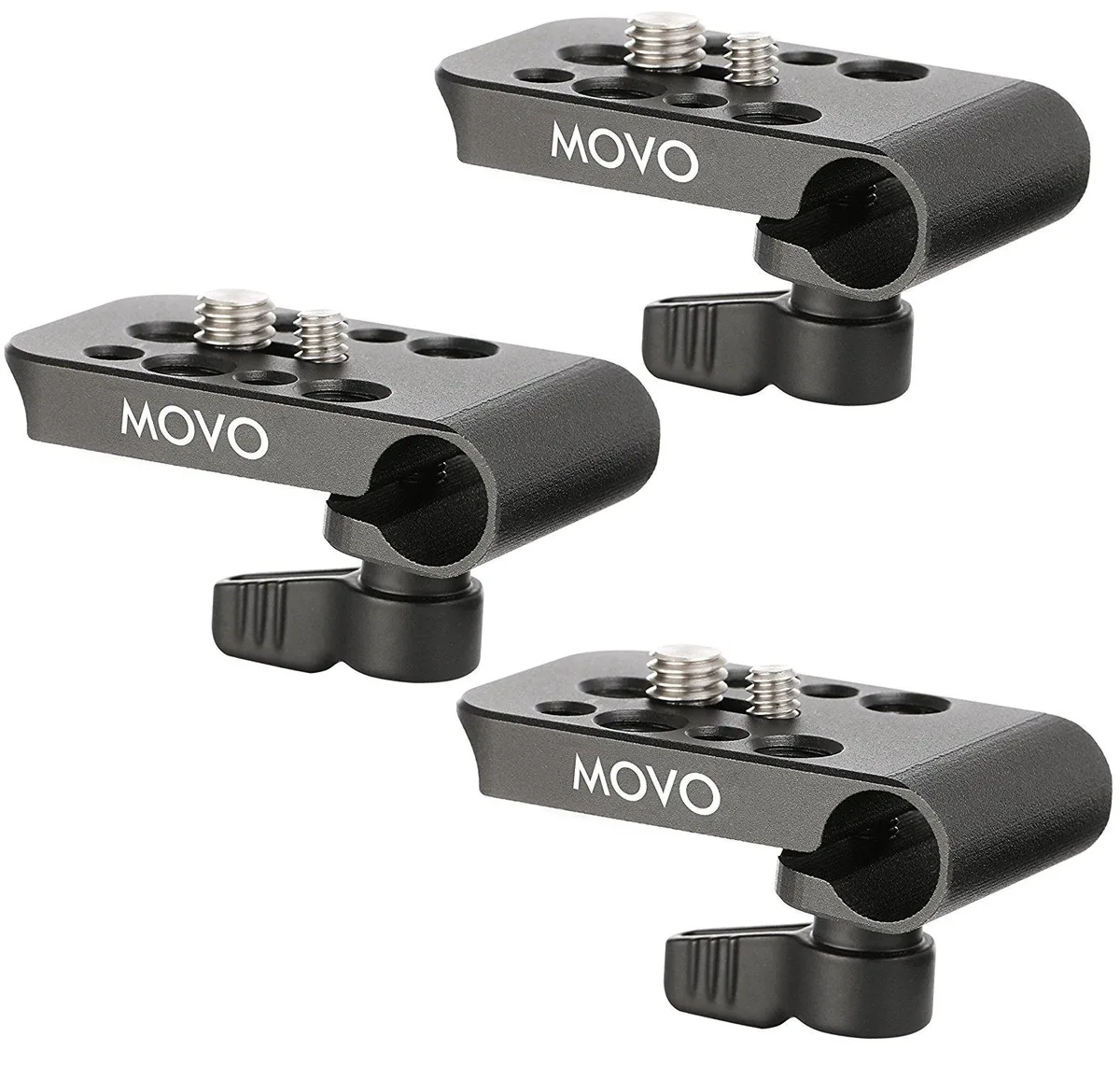 Movo Movo CAB1000 15mm Modular Rod Clamp Adapter 3 Pack — product photo