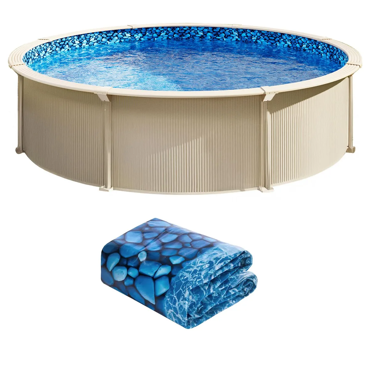 VEVOR VEVOR 8ft Round Overlap Pool Liner 48-54in Wall Height — product photo