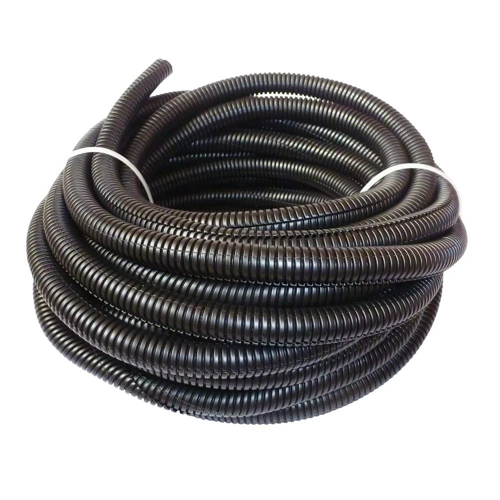 Black self-adhesive plastic cord cover tubing 30 ft 10×13 mm