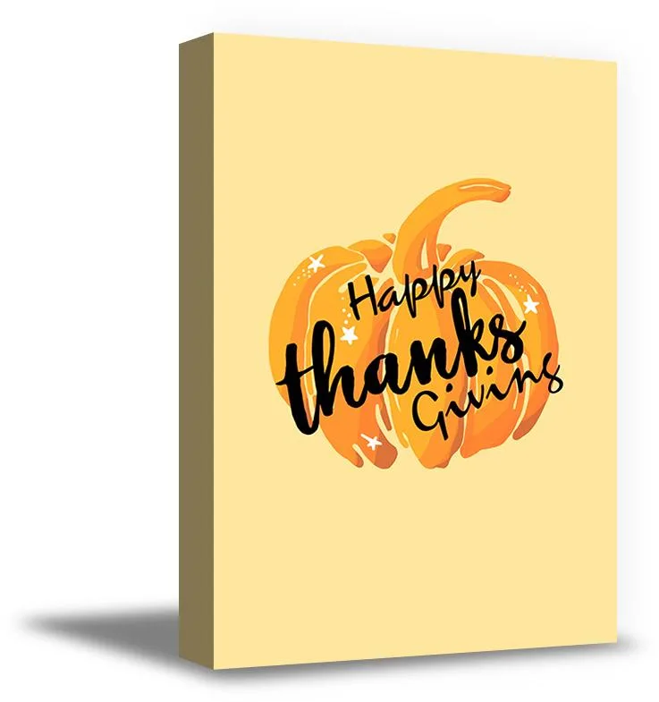 Awkward Styles Awkward Styles Thanksgiving Canvas Wall Art Pumpkin 8" x 10 — product photo