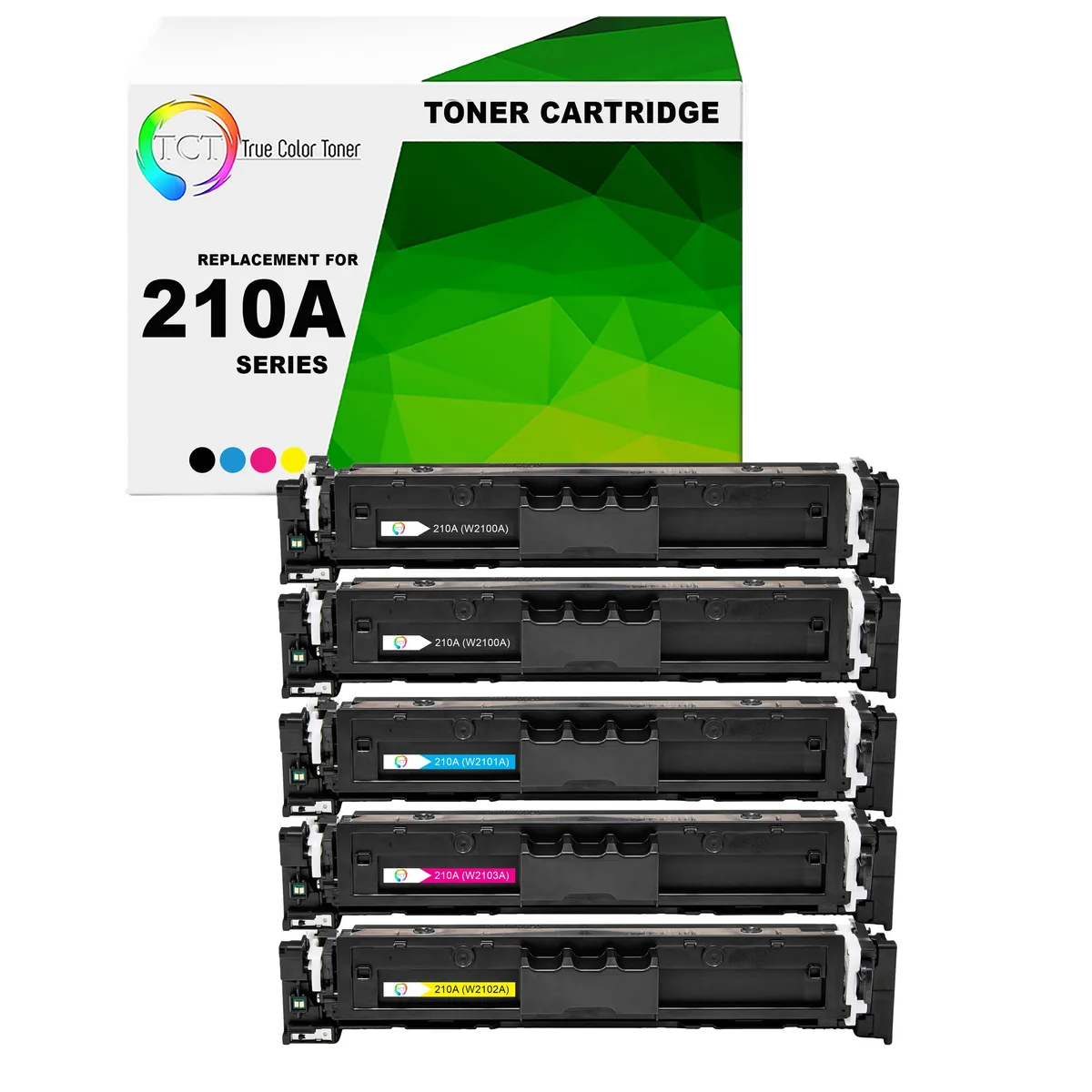 True Color Toner True Color Toner 210A 5 Pack Toner Cartridge 4 Colors 2000 1800 pages — product photo