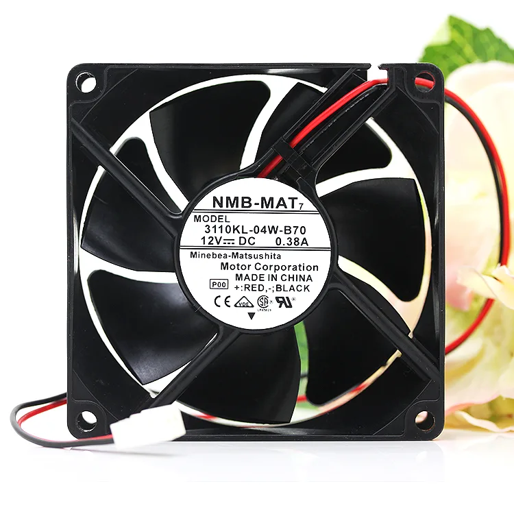 Fans Fans 3110KL-04W-B70/B79Size 80x80x25mm 12V 0.38A case fan — product photo